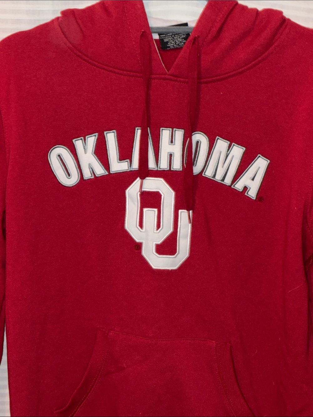 Boomer Sooner! Colosseum, OU Women's Red Hoodie - Medium